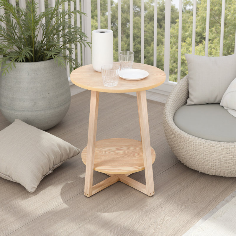 Tray Top Cross Legs End Table