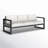 Smith 84.25'' Wide Rectangle Powder Coated Aluminum Patio Sofa with Sunbrella® Cushions-941638538-971665149