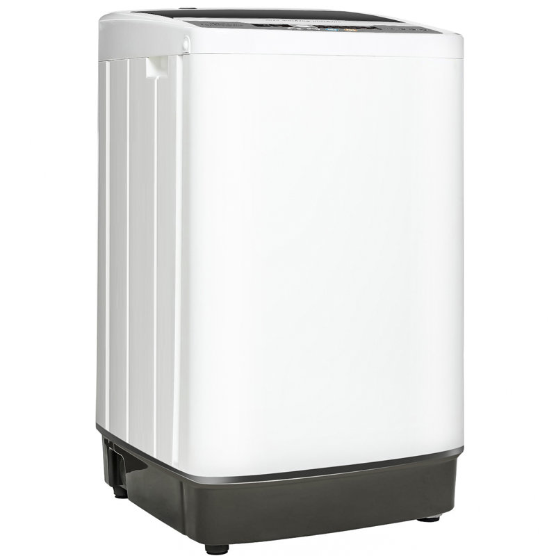 Homdox 2,4 pi³ Laveuse compacte à haute efficacité avec tambour en acier inoxydable, verrou de sécurité pour enfants, Blanc