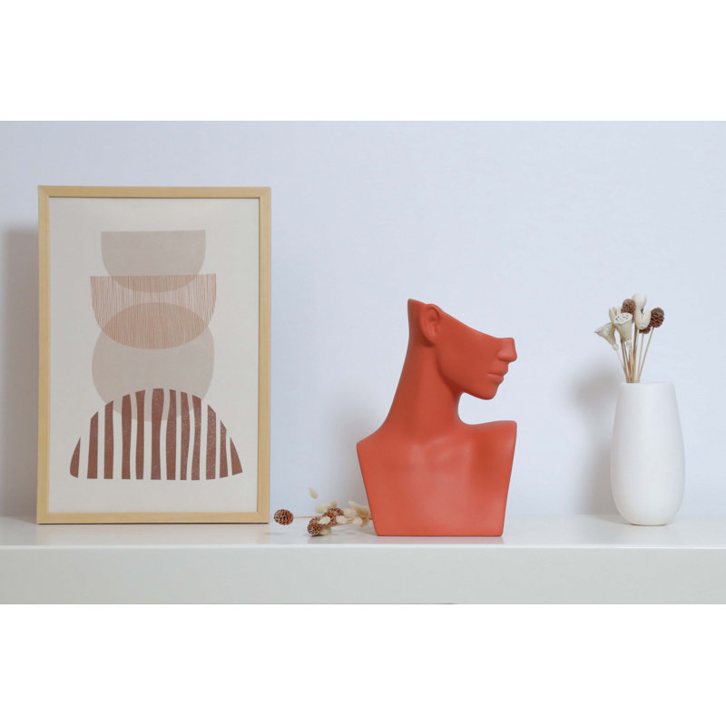 Cyna Ceramic / Porcelain Table Vase, Orange