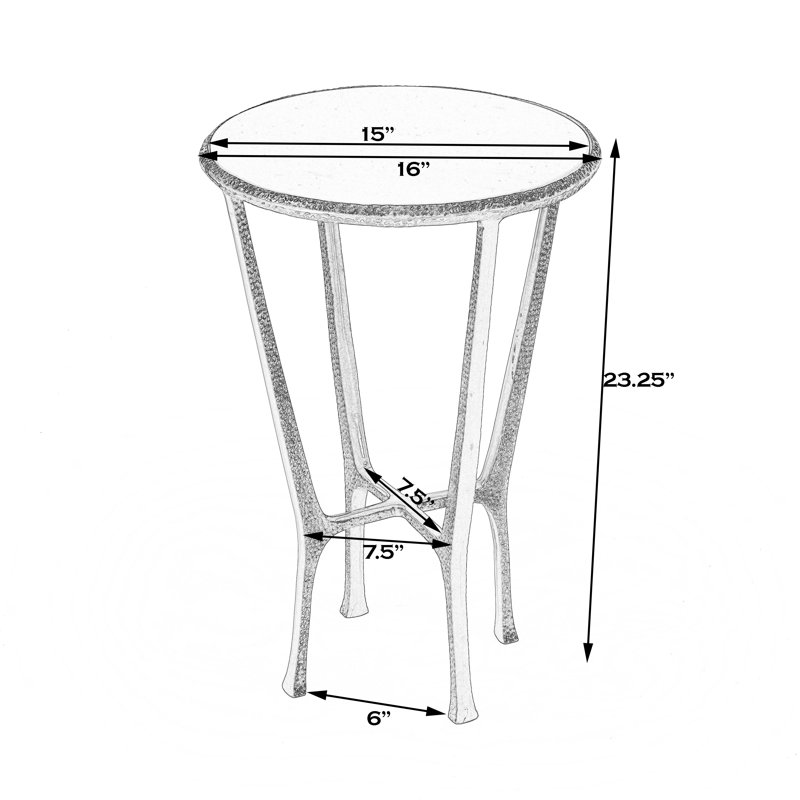 Lania Outdoor Marble Side Table