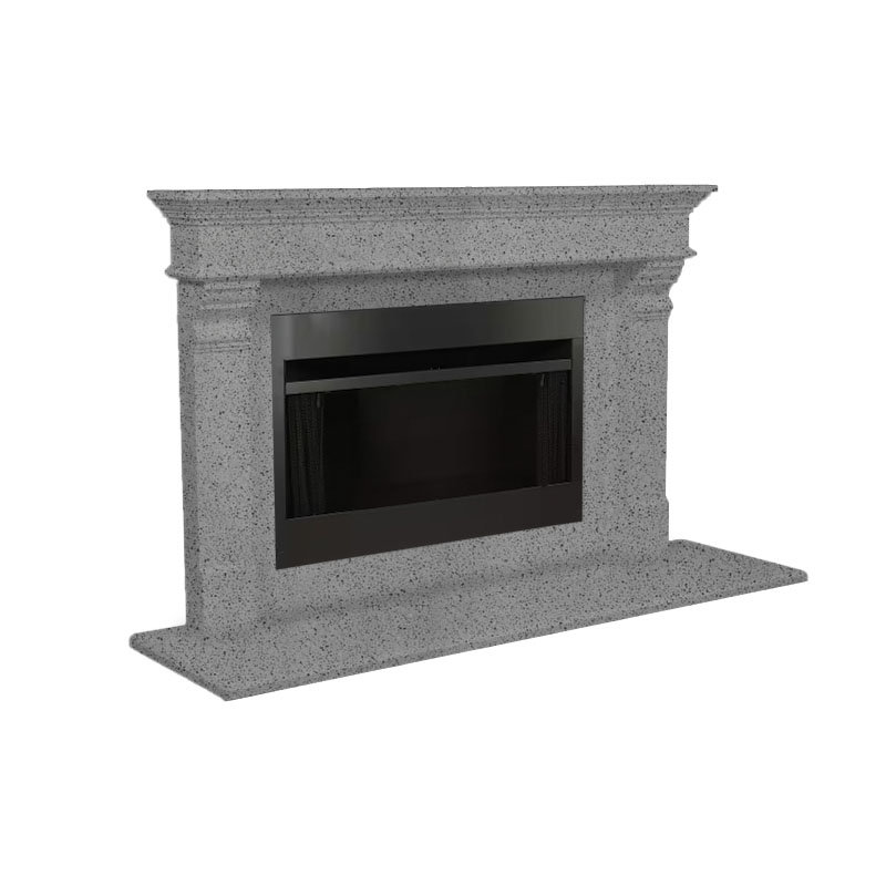 Salina Fireplace Surround, Gray Acid Wash