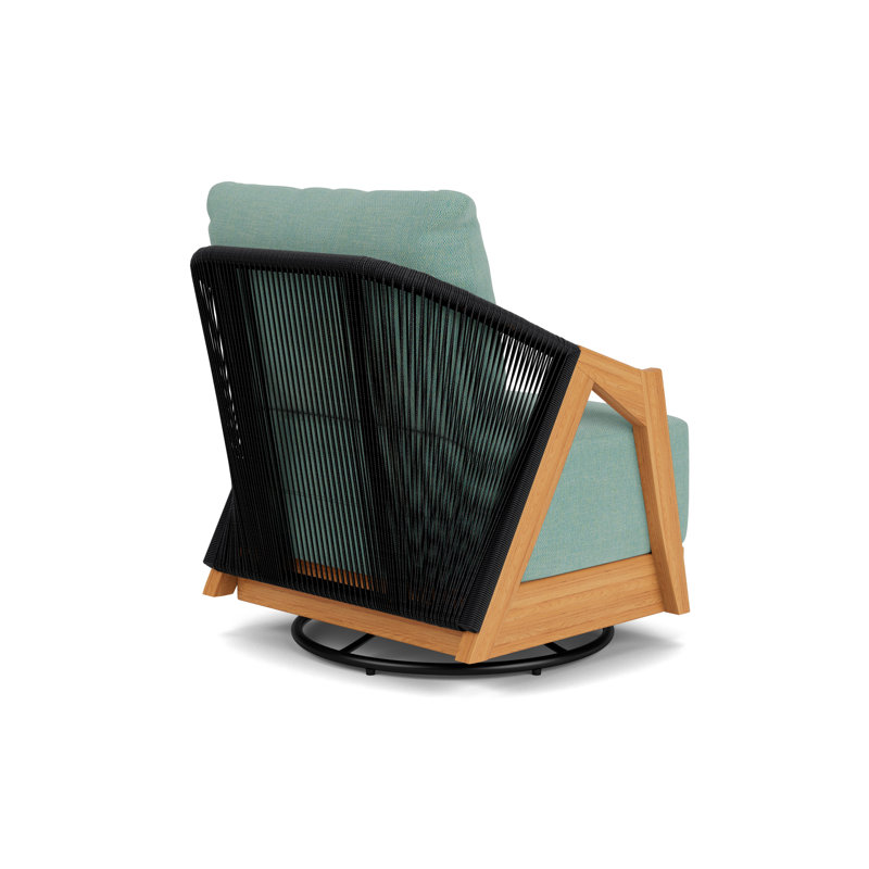 Alpine Outdoor Teak Swivel Armchair, Pavian Pool