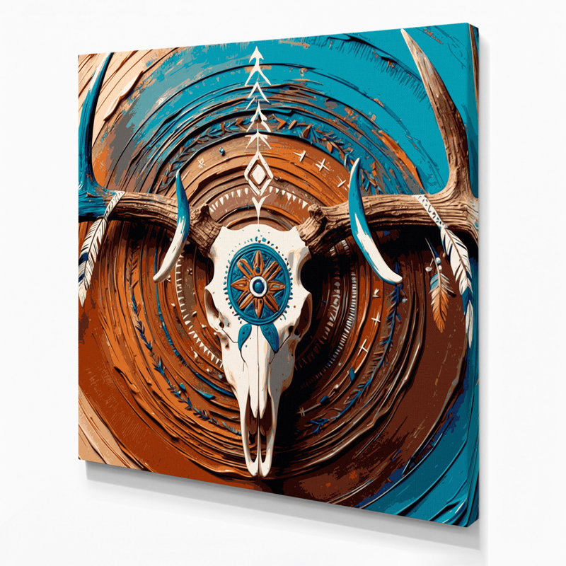 Art mural sur toile gris Southwestern Animals, H 8 po x l 8 po