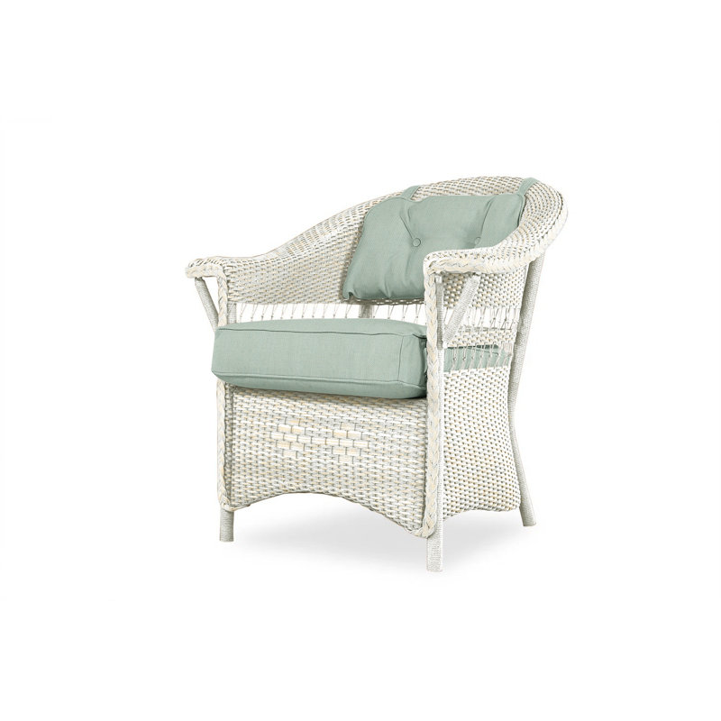 Nantucket Outdoor Dining Armchair, Antique White, Remy Pebble