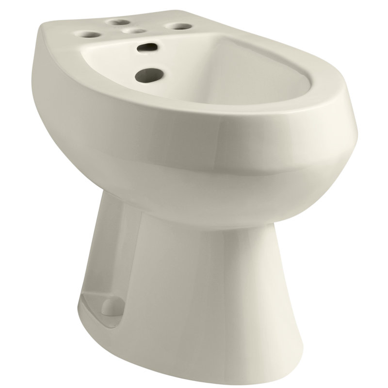 San Tropez Vertical Spray Bidet with 4 Faucet Holes, Almond