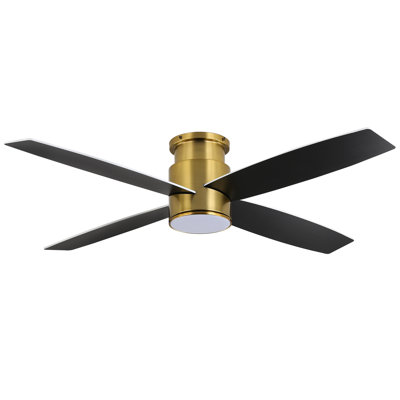Ventilateur de plafond encastré à 4 pales avec télécommande Bonnitta