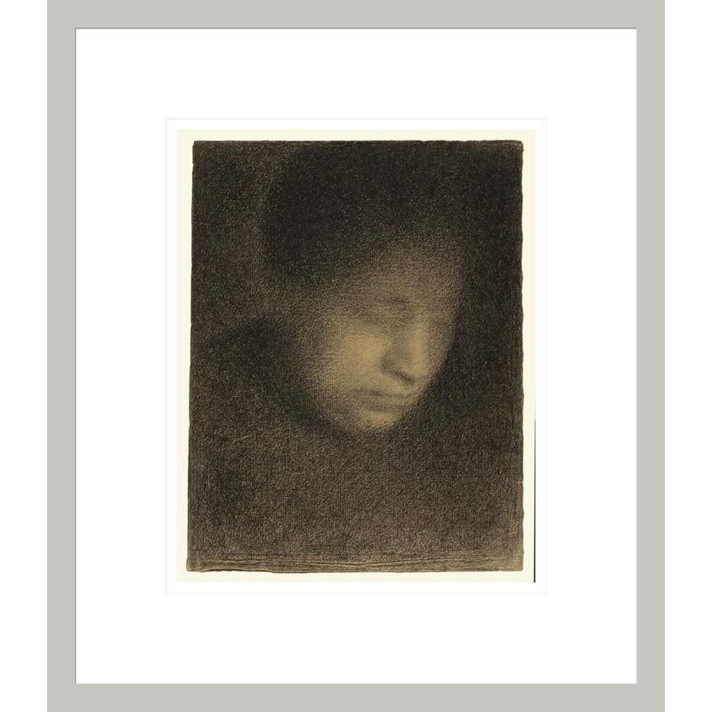 «Madame Seurat the Artist's Mother» par Georges Seurat, impression giclée encadrée, 15.85" H x 13.75" W
