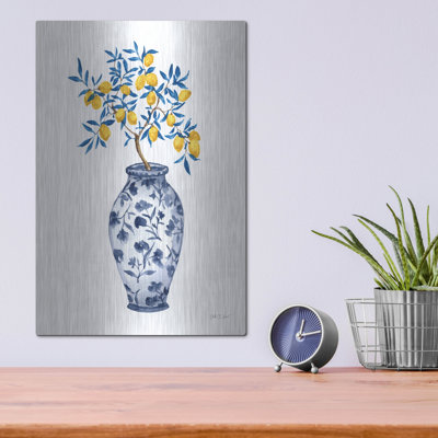 «Lemon Tree In Chinoiserie 2» par Yvette St. Amant, art mural en métal