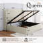 Lit coffre Belo capitonné avec tête de lit à oreilles, Queen, kaki-2134493672-2096929610