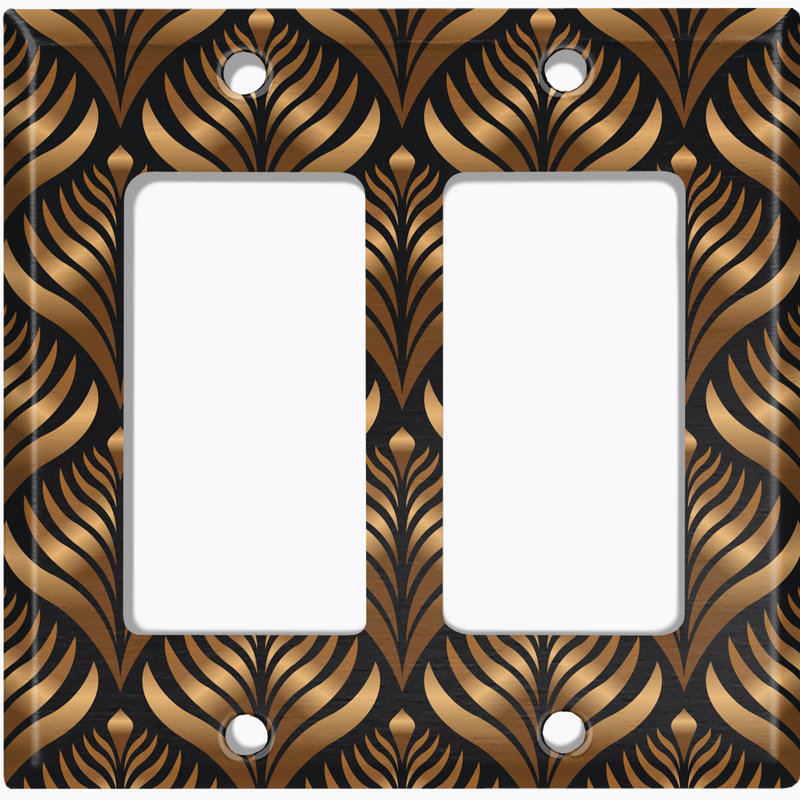 Patterned 2 - Gang Toggle Light Switch Standard Wall Plate