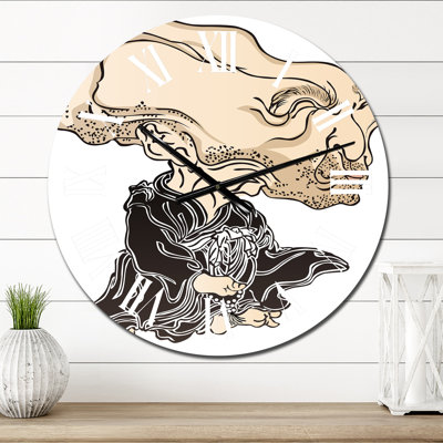 Horloge murale rétro Ukiyoe