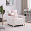 Canapé-lit convertible, chaise réglable avec coussin, chaise multifonctionnelle, rose et blanc-924151122