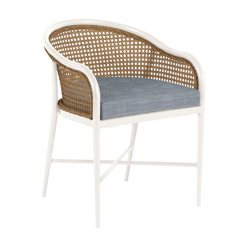 Havana Arm Chair, Chalk, No Welt, Rollo Chambray