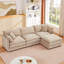 Canapé modulaire en L en chenille avec repose-pieds mobile-1912173802