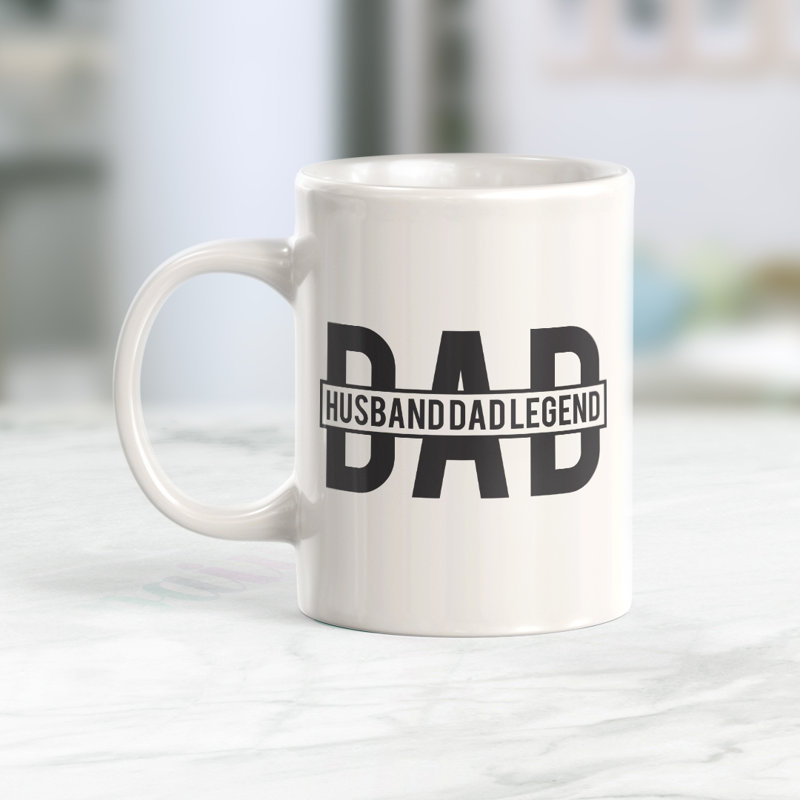 Tasse à café Husband Dad Legend, Ensemble de verres à lait, Plastique polypropylène