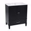 Meuble-lavabo 30 po avec lavabo style rétro, espace de rangement multifonctionnel, tablette de porte, porte à fermeture en douceur-707236312