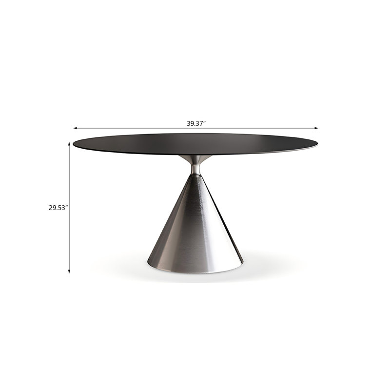 Table de salle à manger Sintered Stone, H 29,53 po x L 39,37 po x l 39,37 po
