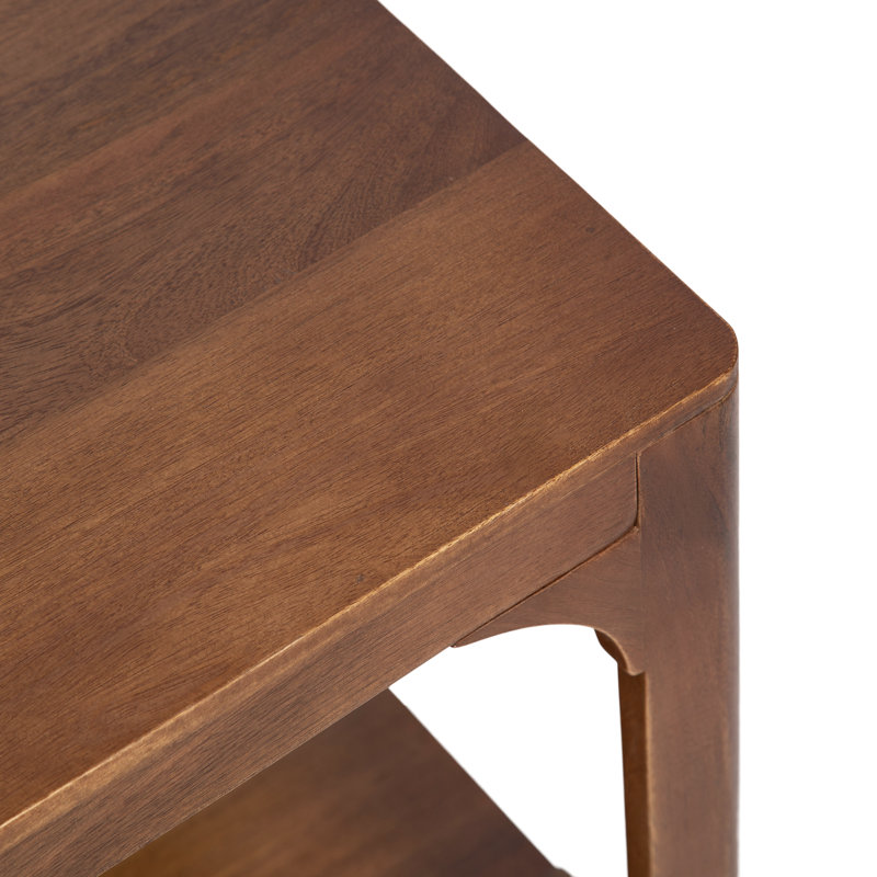 Table basse en bois de manguier massif Dahl avec espace négatif pour la décoration de table de salon