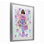 Feminine Ribbon Fashion Illustration, reproduction encadrée sous verre, design par Jess Stempel