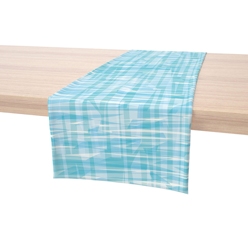 Table Runner, 100% Cotton, 16X108", Contemporary Ocean, 108" L x 16" W