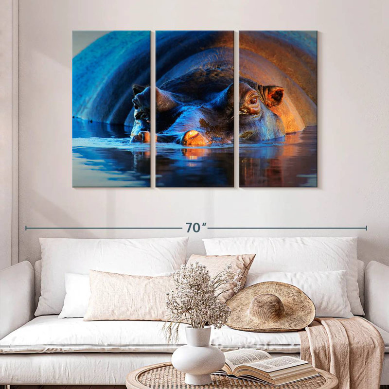 Brampt Kruger Park Hippopotamus, 32" H x 50" W