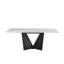Arguelles Modern 79 In. Rectangular Dining Table With White Tempered Glass Table Top - Seats Up To 6