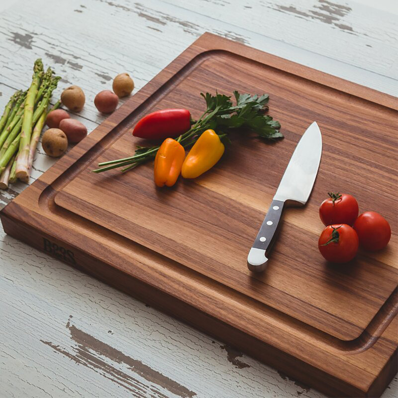 John Boos Reversible Walnut Cutting Board, 21.3"  x 19.4", Walnut