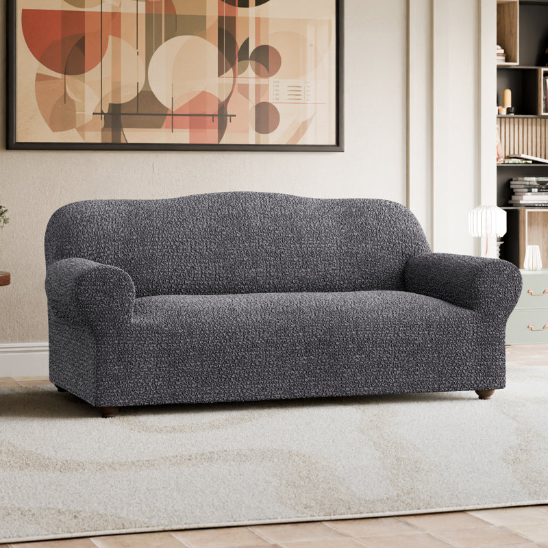 Housse extensible pour canapé 3 places - Style italien et qualité supérieure - Collection CottonRich, Gris foncé
