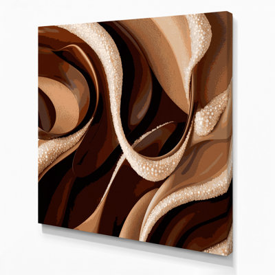 Lyrical Abstraction 28 Brown Canvas Wall Art