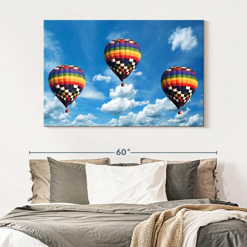 Triple montgolfière, H 34 po x l 51 po