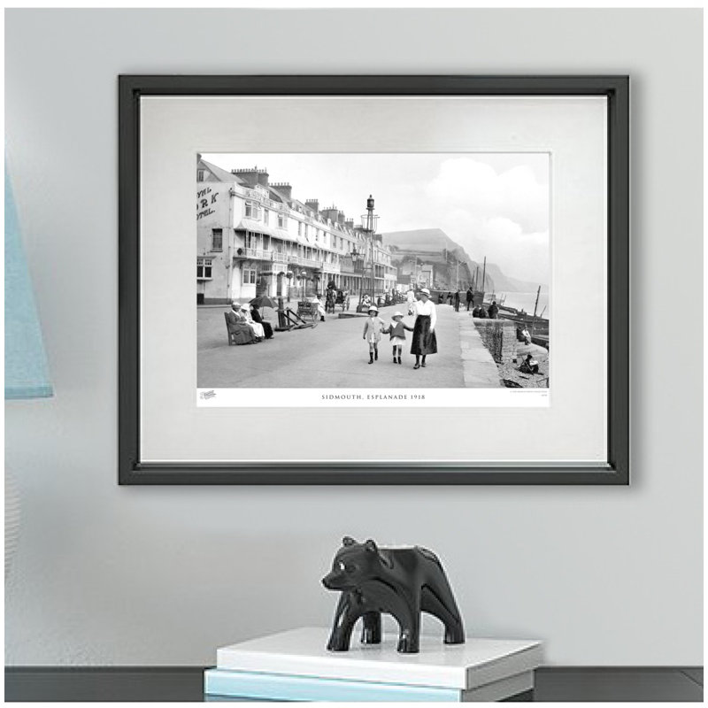 Sidmouth, Esplanade 1918 by Francis Frith - Single Picture Frame Print, 40cm H x 50cm W x 2.3cm D