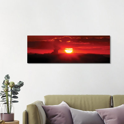 Mysterious Balanced Rock II - Wrapped Canvas Panoramic Print