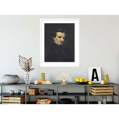 Hector Berlioz (1803-69) by Gustave Courbet -Framed Giclee Print