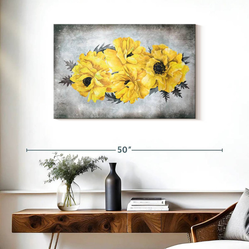 Coquelicots jaunes en pleine floraison Harnek, H 24 po x l 36 po
