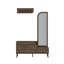 Bernett Hall Tree 112 Wide Coat Stand with Mirror & Shoe Cabinet-265672086