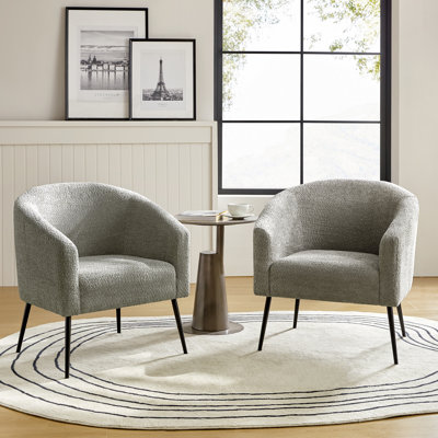 Chaise avec accoudoirs modernes 27,5 po Cadie
