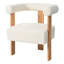 Chaise rembourrée en tissu Teddy