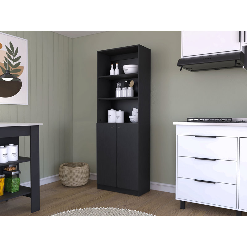 Bibliothèque à double porte et porte de bureau, Black