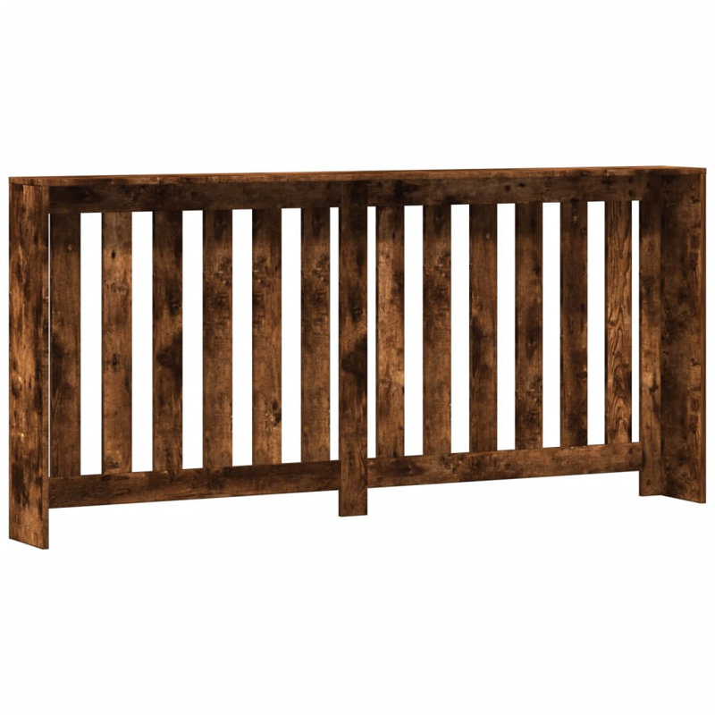 Extra Large Radiator Cover, Smoked Oak, 175 x 20 x 82 cm, Vertical Slats