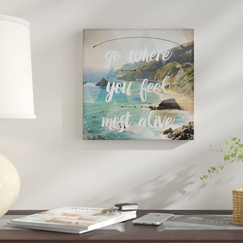 « sea view i », reproduction d’impression sur toile tendue, H 48 po x l 48 po x P 1,5 po, Toile tendue, Pas de tapis