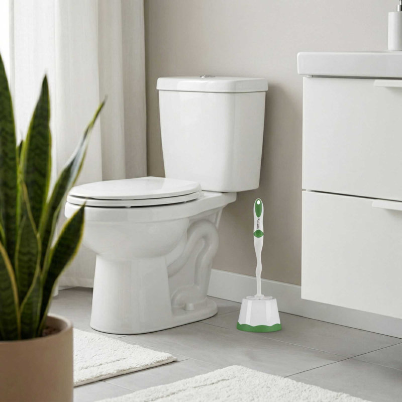 Ensemble de 10 brosses de toilette pour restaurant avec ensemble de 10 brosses de toilette 15,7 x 4,9 x 4,9 po avec porte-brosse compacte