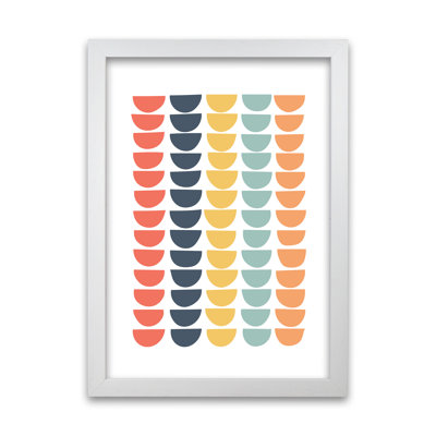 Retro Multicolour Half Circles Original - Print