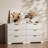27"W Modern Nightstand With 3 Storage Drawers-1683498745