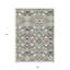 Tapis intérieur / extérieur géométrique lavable 9 pi x 12 pi sauge et blanc cassé