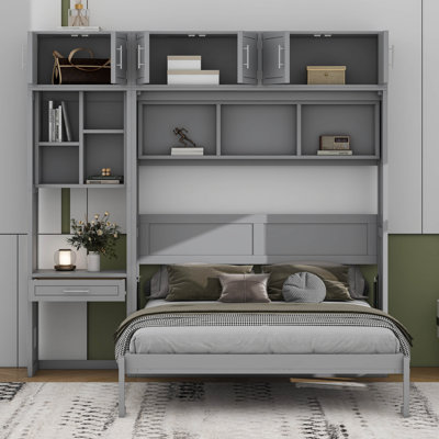Armoire murale avec tablettes et tiroir Murphy