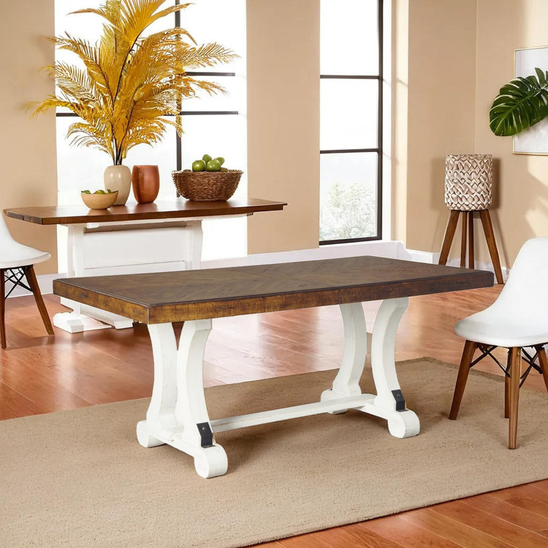 Josanna Extendable Metal Base Dining Table