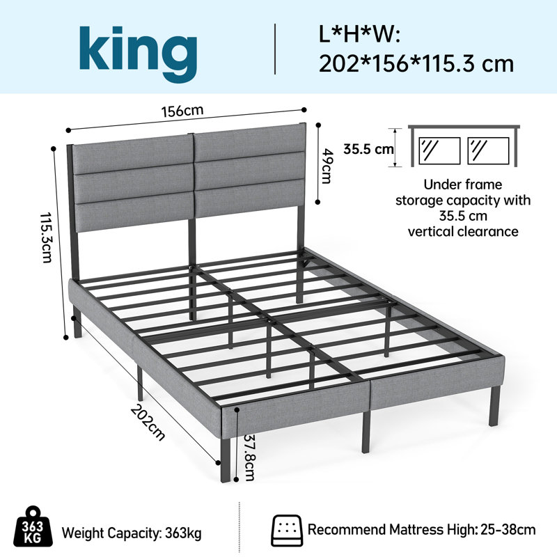 Metal Bed, Kingsize (5')