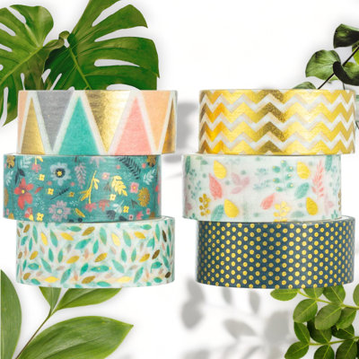 Paris Memories Washi Tape Set - 6 Rolls 15mm