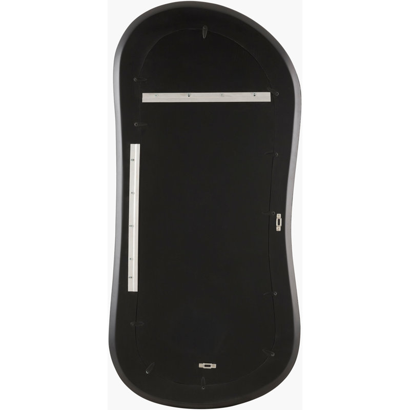 Roman Mirror, Black, Genuine Marble